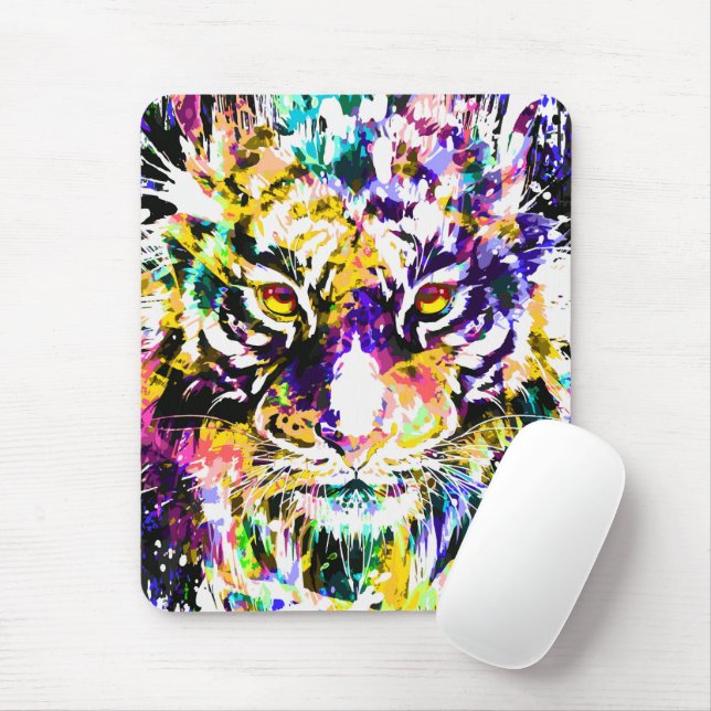 Schönes Tiger Mouse Pad | Orange Tiger Mousepad (Mit Mouse)
