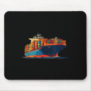 Schönes Transportschiff für Container-Liebhaber Mousepad