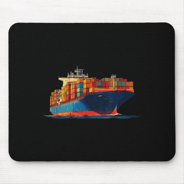 Schönes Transportschiff für Container-Liebhaber Mousepad (Vorne)