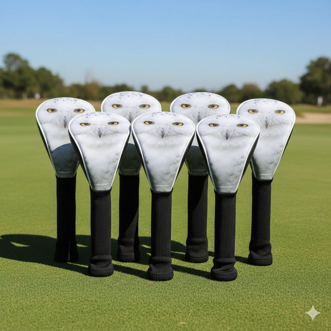 Schönes, traumhaftes und serenschneesicheres Owl Golf Headcover (Snowy Owl Golf Headcover Cover Photo 1)