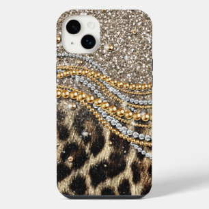 Schönes trendiges Leoparden-Faux-Tierprint iPhone 14 Plus Hülle