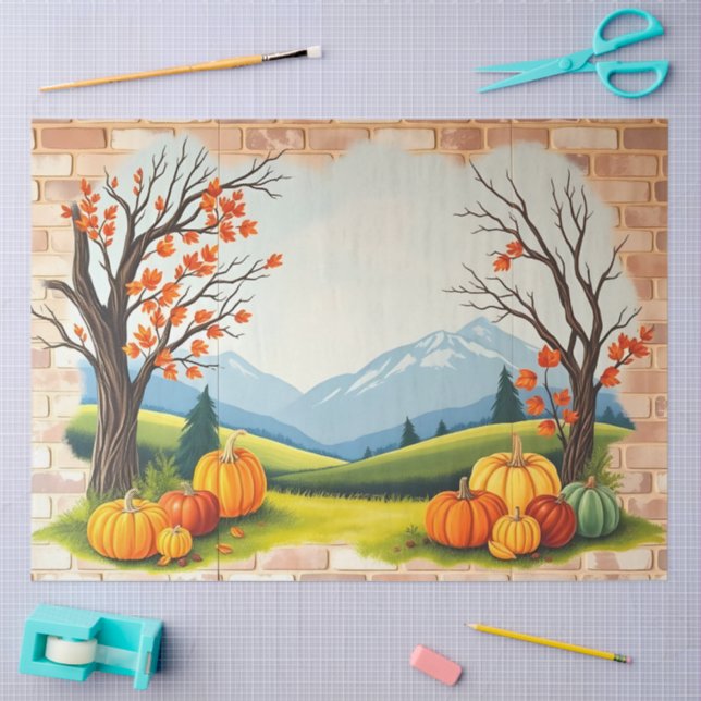 Schönes Trendy Happy Thanksgiving Fall Seidenpapier (Basteln)