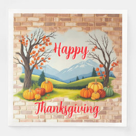 Schönes Trendy Happy Thanksgiving Fall Serviette