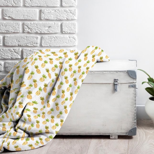 Schönes tropisches Ananas Muster Fleecedecke (Pineapple Pattern Fleece Blanket)