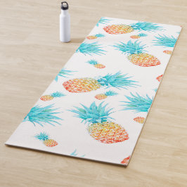 Schönes tropisches Fruchtananas-Muster Yogamatte