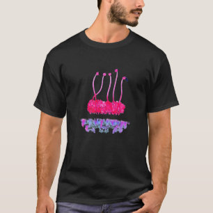 Schönes tropisches Tanzen Pink Flamingos T-Shirt