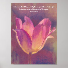 Schönes Tulip Blume Kunst, Dichtung und Musik Poster
