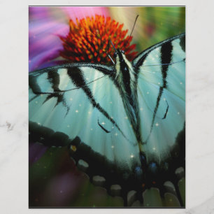 Schönes türkisfarbenes Frack Butterfly