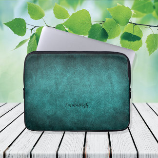 Schönes türkisfarbenes Imitat Leather Laptopschutzhülle