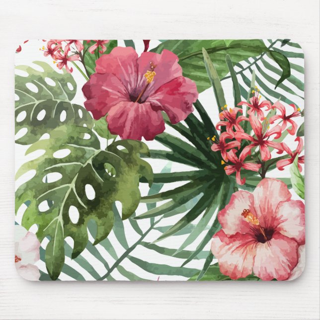 Schönes u. elegantes tropisches Blumen| Mousepad (Vorne)