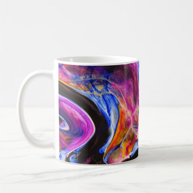 Schönes und Abstraktes Marmordesign Kaffeetasse (Links)