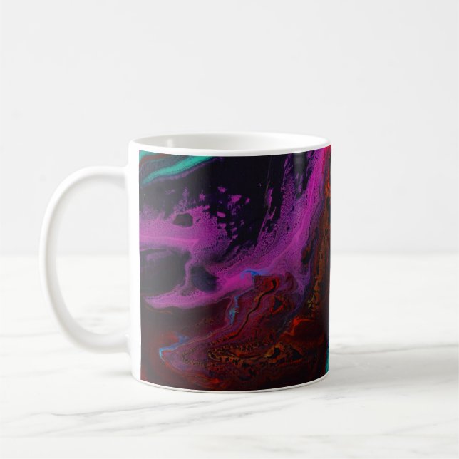 Schönes und Abstraktes Marmordesign Kaffeetasse (Links)