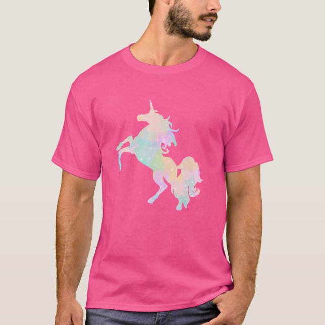 Schönes und buntes Einhorn T-Shirt (Vorderseite)