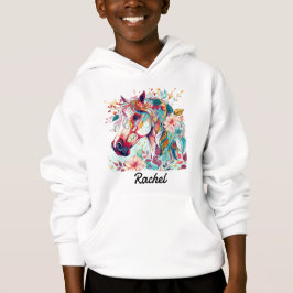 Schönes und buntes Pferd Hoodie