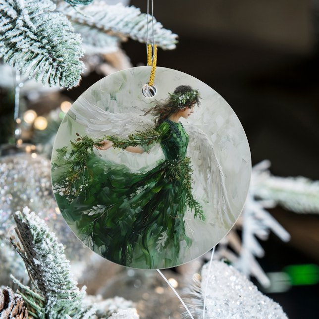 Schönes und einzigartiges Green Angel Ornament (Von Creator hochgeladen)