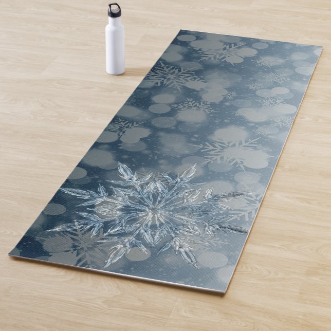 Schönes und einzigartiges Ice Crystal Blue Zen Med Yogamatte (Beispiel)