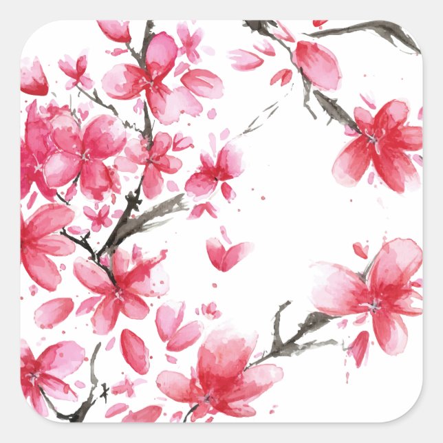 Schönes und elegantes Cherry Blossom Sticker Siege (Vorderseite)