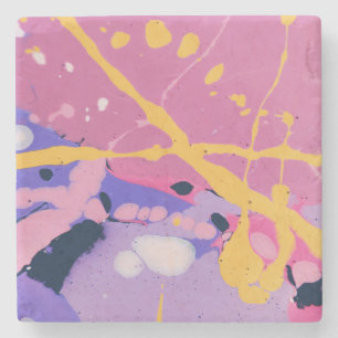 Schönes und farbenfroh geschmolzenes Liquid Steinuntersetzer