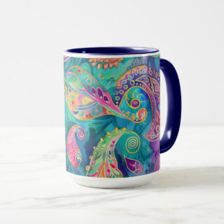 Schönes und lebendiges Whimsical Paisley Tasse