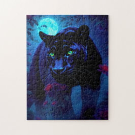 Schönes und majestätisches Panther mitten im Garte Puzzle