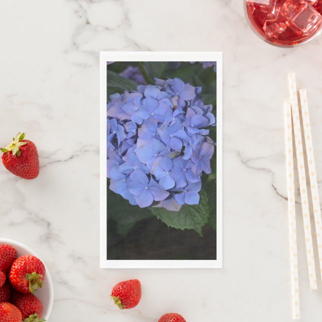Schönes und rustikales Hortensia Hydrangea Lila Serviette (Beispiel)