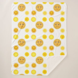 Schönes und schmeichelhaftes Sonnenmuster Sherpadecke