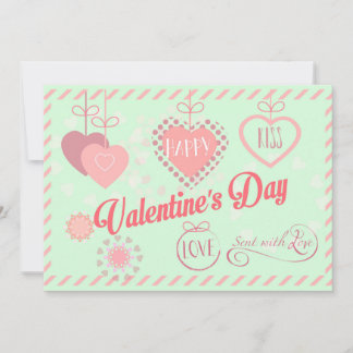 Schönes Valentinstag Modernes Design Boho Feiertagskarte