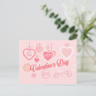 Schönes Valentinstag Modernes Design Boho Feiertagspostkarte