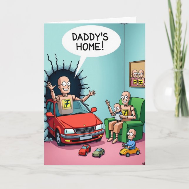 Schönes Vatertags Auto Karte (Vorderseite)