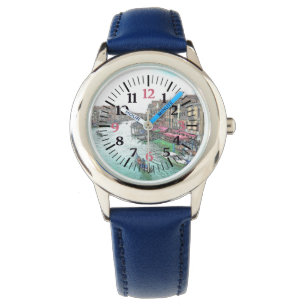 Schönes Venedig Italien mit rosa Zahlen beobachten Armbanduhr