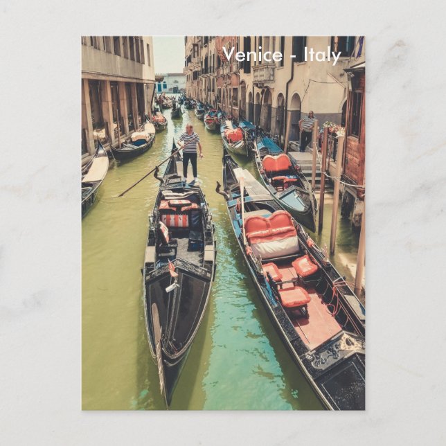Schönes Venedig mit Gondola Szene Postkarte (Vorderseite)