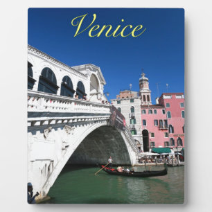 Schönes Venedig, Rialto-Brücke Fotoplatte
