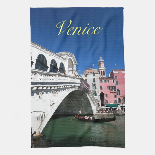 Schönes Venedig, Rialto-Brücke Küchentuch (Vertikal)