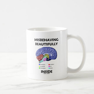 Schönes Verhalten im Inneren (anatomisches Gehirn) Kaffeetasse