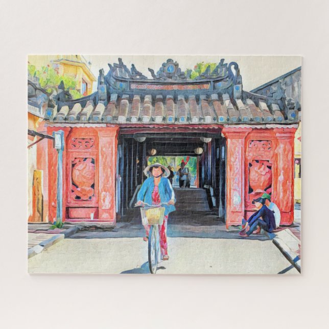 Schönes Vietnam Japan Bridge Artwork Puzzle (Horizontal)