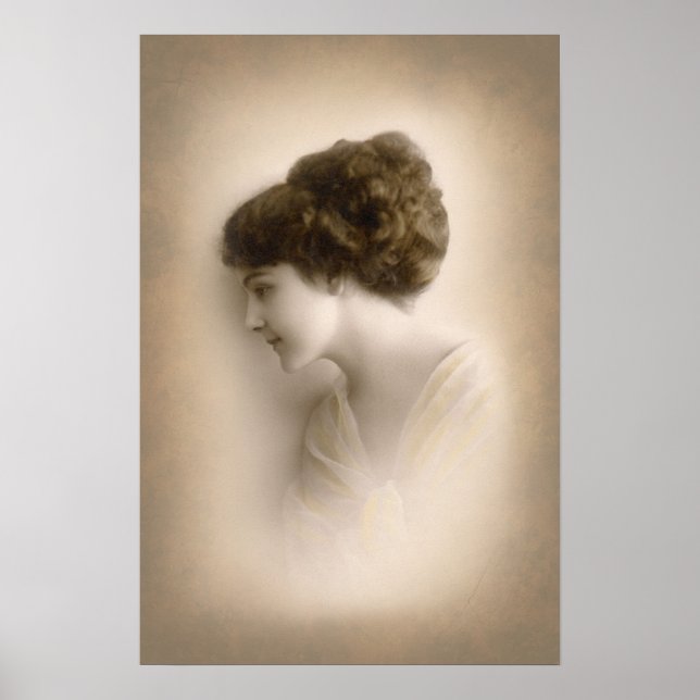 Schönes Viktorianisches Frauenportrait Poster (Vorne)