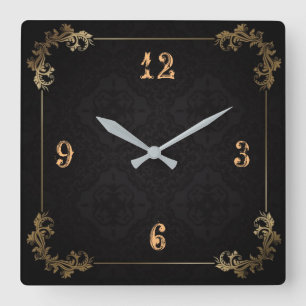 Schönes Vintag Quadratische Wanduhr