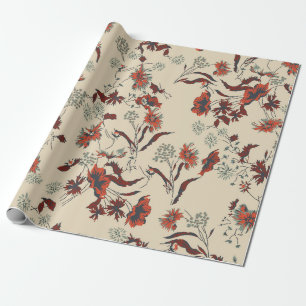 Schönes vintage Blumenmuster in den vielen Arten Geschenkpapier