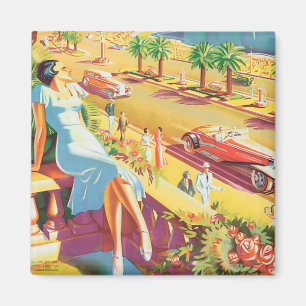 Schönes Vintage-Reiseposter Magnet