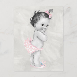 Schönes Vintages Baby Girl Postkarte