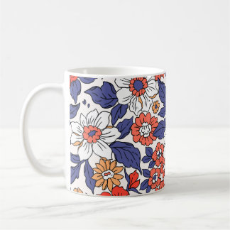 Schönes Vintages Blumenmuster in kleinem Realisti Kaffeetasse
