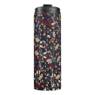Schönes Vintages Blumenmuster in vielen Varianten Thermosbecher