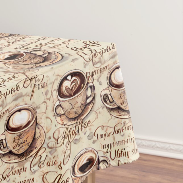 Schönes Vintages Kaffeeprinzip Tischdecke (Beispiel)