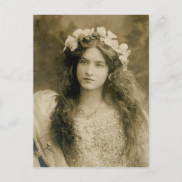 Schönes Vintages Mädchen Postkarte