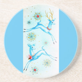 Schönes Vintages Mitte- des Jahrhundertsren Sandstein Untersetzer