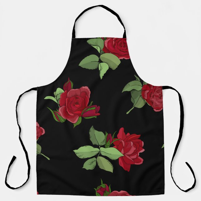 Schönes, Vintages, nahtloses Blumenmuster mit rosa Schürze (Vorderseite)