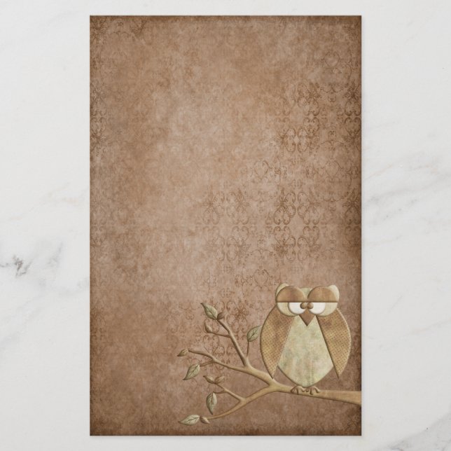 Schönes Vintages Retro-Backowl-Geschirr Briefpapier (Vorderseite)