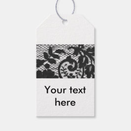 Schönes, Vintages, schwarzes Tuch Geschenkanhänger