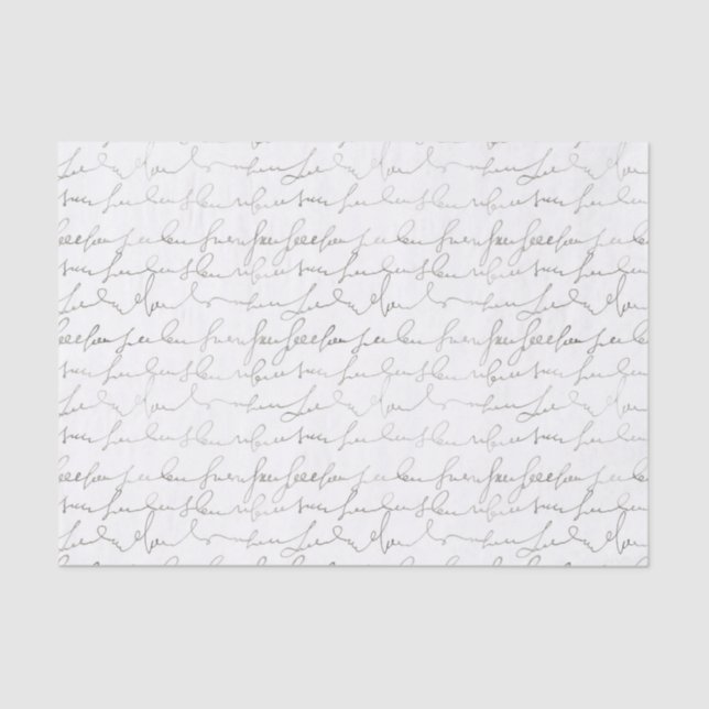 Schönes Vintages Skript Seidenpapier (Vorderseite)