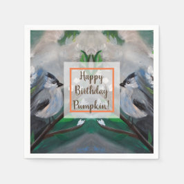 Schönes Vogelfrühlingsgemälde Serviette